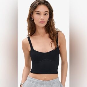 NWT Free People Meg Seamless Crop in Black. Size M/L